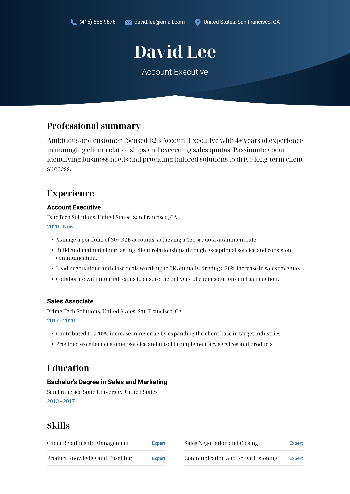 Account Executive Resume