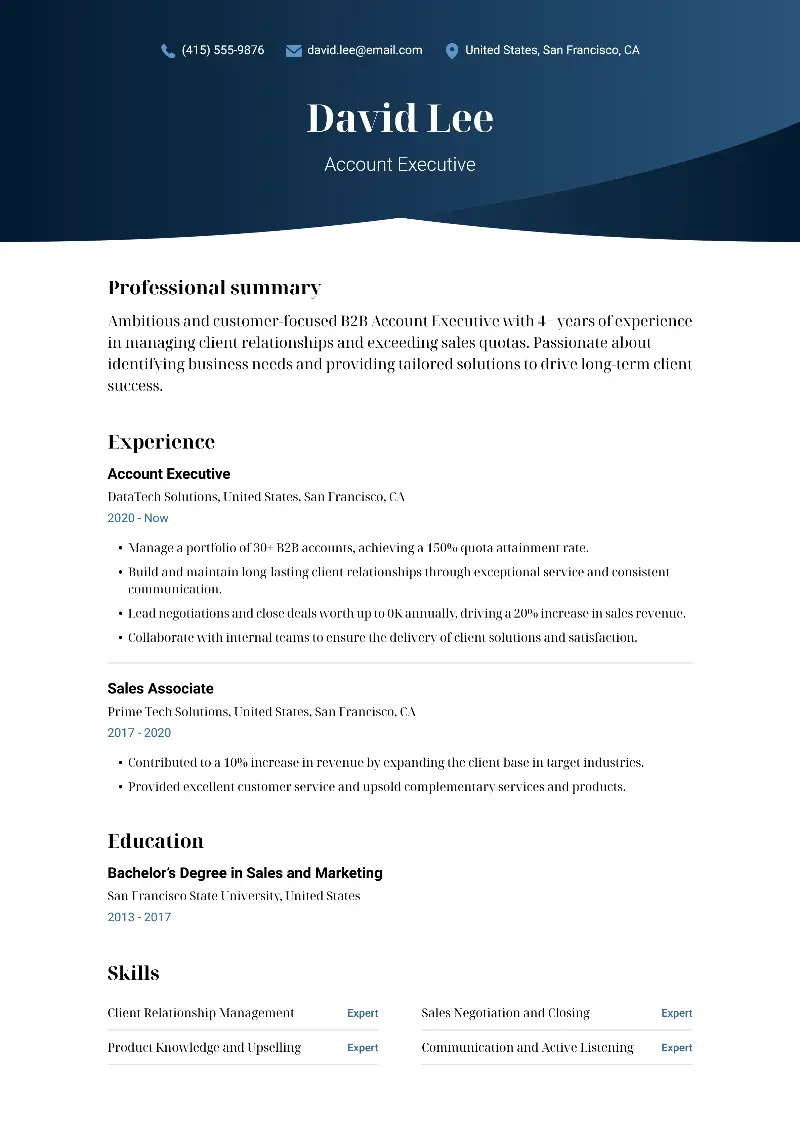 Account Executive Resume Account Executive Resume