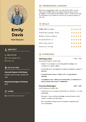 Web Designer Resume