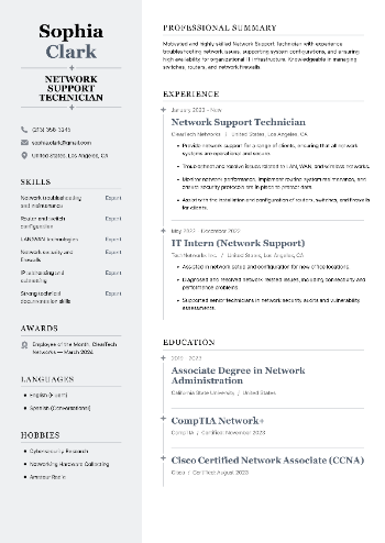 Network Support Technician Resume  Network Support Technician Resume