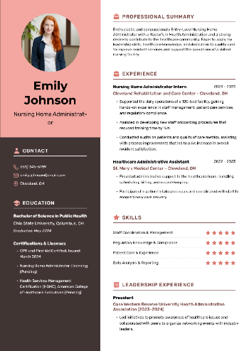 Nursing Home Administrator Resume