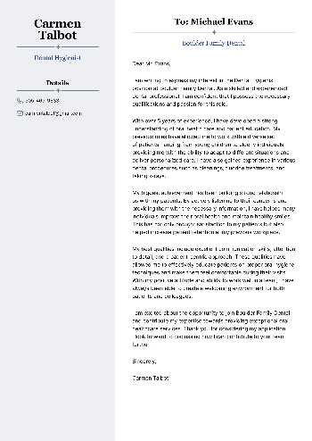 Dental Hygienist Cover Letter Sample Dental Hygienist Cover Letter Sample