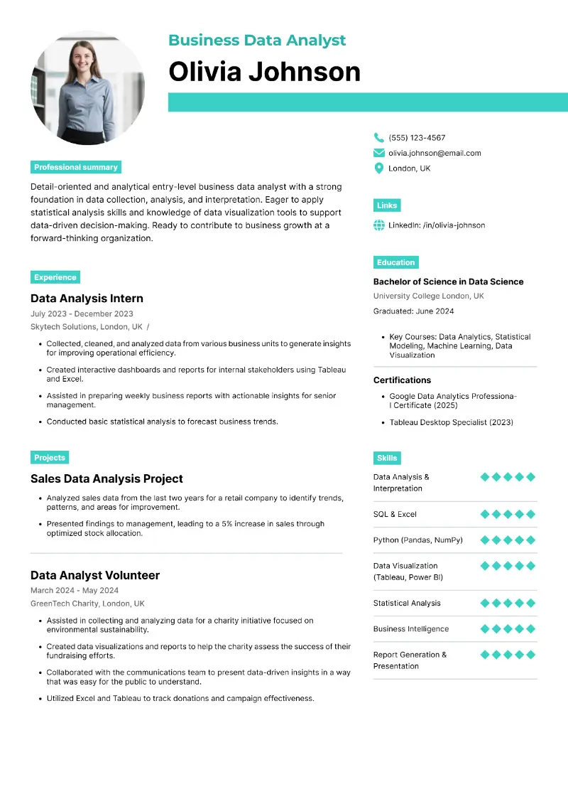 Junior Business Analyst Resume Examples and Tips for 2025