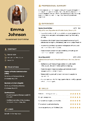 Government Grant Writer Resume Government Grant Writer Resume