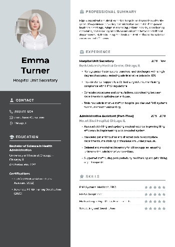 Hospital Unit Secretary Resume Hospital Unit Secretary Resume