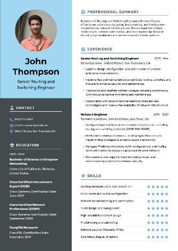 Senior Routing and Switching Engineer Resume