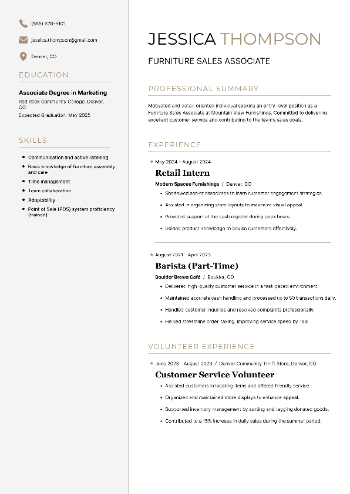 Furniture Sales Associate Resume Furniture Sales Associate Resume