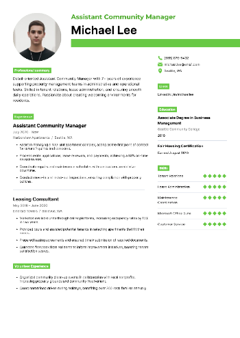 Assistant Community Manager Resume Assistant Community Manager Resume