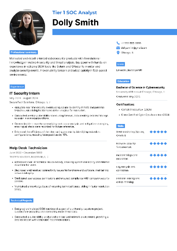 Tier 1 SOC Analyst Resume Tier 1 SOC Analyst Resume