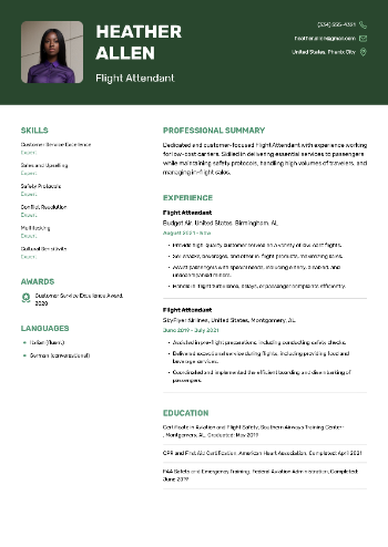 Flight Attendant Resume Flight Attendant Resume