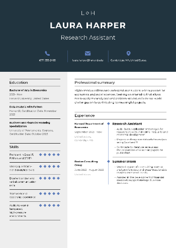 Research Assistant  Resume Research Assistant  Resume