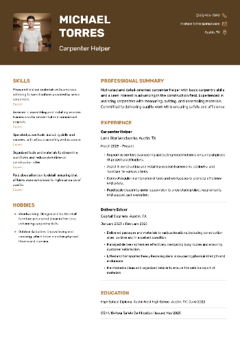 Carpenter Helper Resume Carpenter Helper Resume