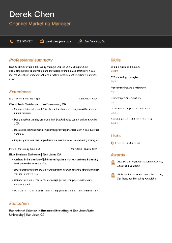 Channel Marketing Manager Resume Channel Marketing Manager Resume