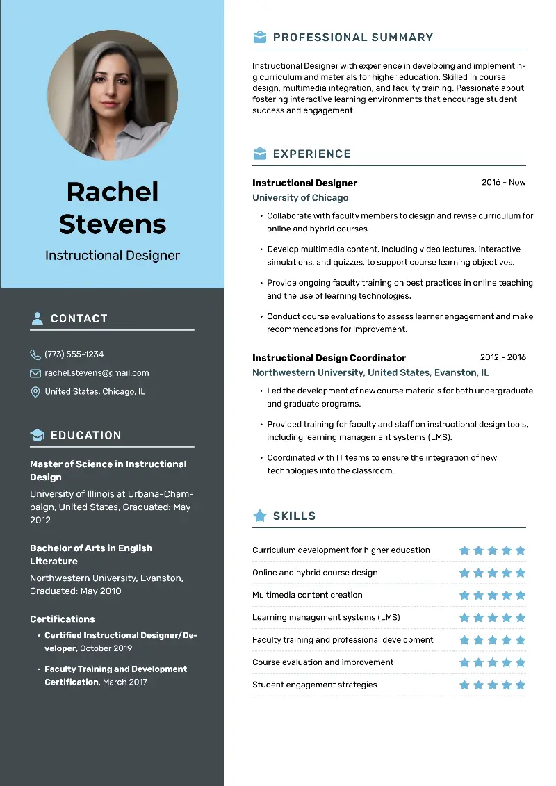 Instructional Designer Resume Instructional Designer Resume
