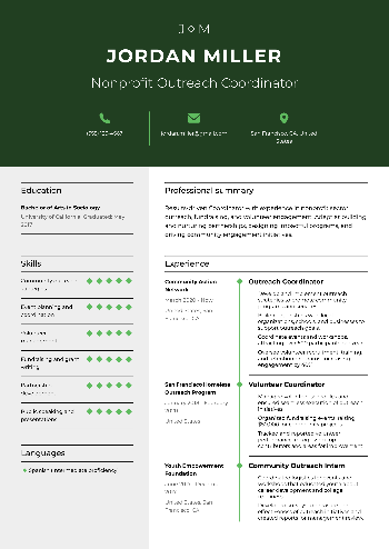 Nonprofit Outreach Coordinator Resume Nonprofit Outreach Coordinator Resume