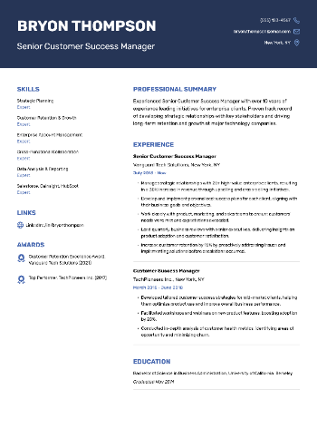 Senior Customer Success Manager Resume Senior Customer Success Manager Resume