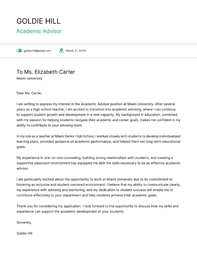 Career Change Cover Letter: Examples and Writing Tips