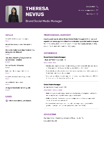 Brand Social Media Manager Resume Brand Social Media Manager Resume