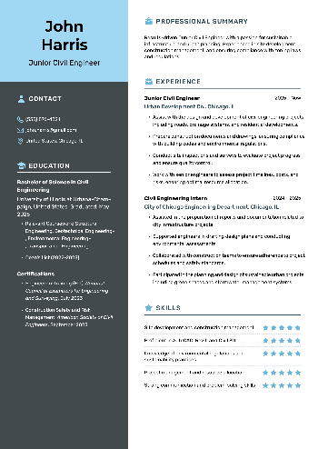 Junior Civil Engineer Resume