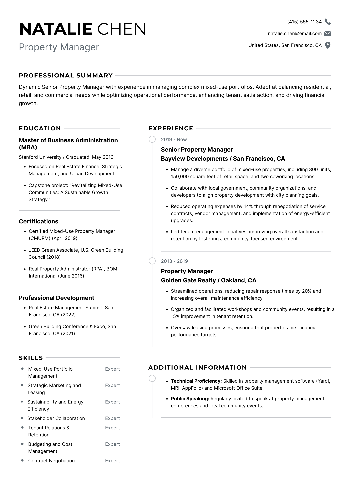 Property Manager Resume Property Manager Resume