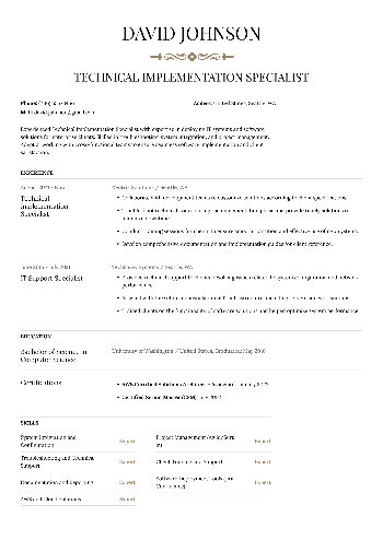 Technical Implementation Specialist Resume Technical Implementation Specialist Resume