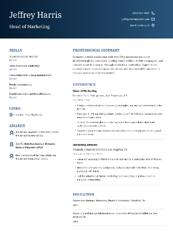 Head of Marketing Resume Head of Marketing Resume