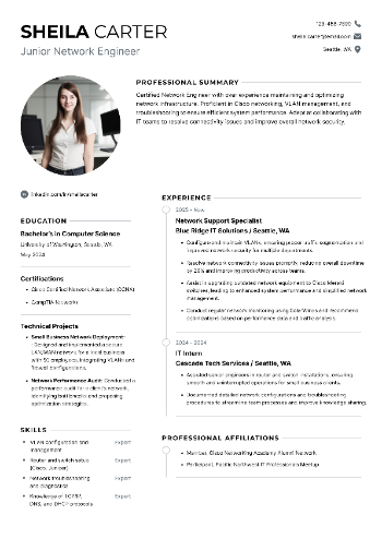 Junior Network Engineer Resume