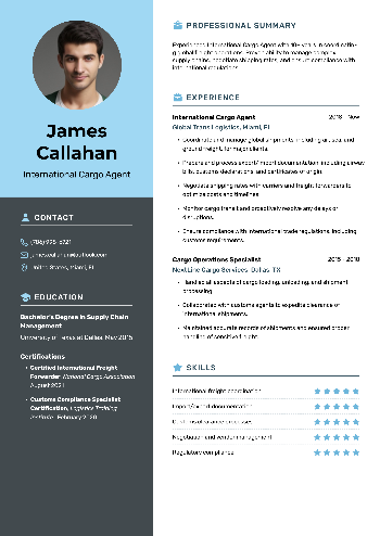 International Cargo Agent Resume
