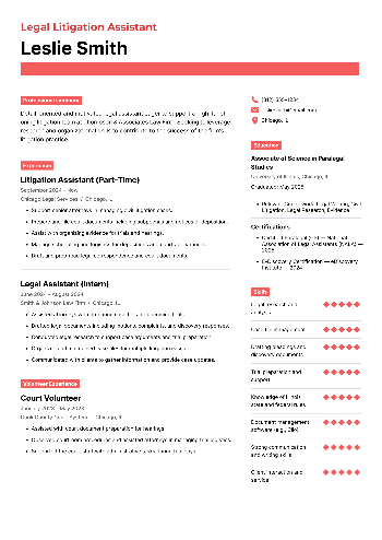 Legal Litigation Assistant Resume Legal Litigation Assistant Resume