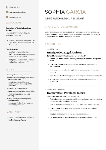 Immigration Legal Assistant Resume Immigration Legal Assistant Resume