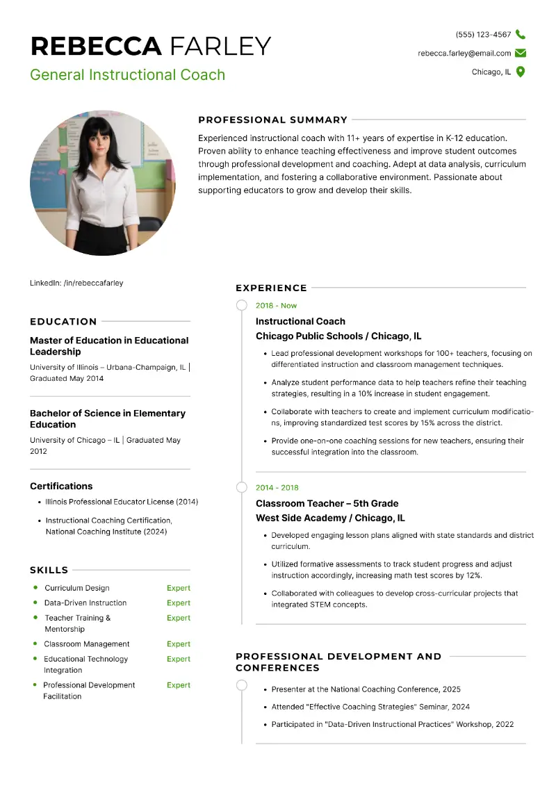 Instructional Coach Resume Examples and Tips to Stand Out