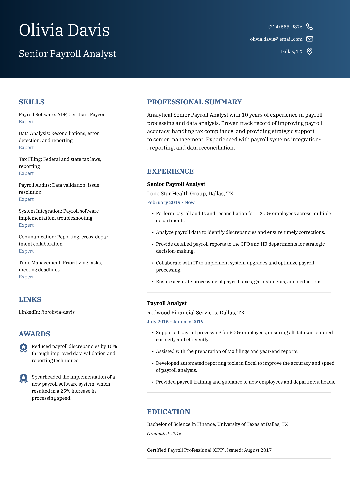Senior Payroll Analyst Resume Senior Payroll Analyst Resume