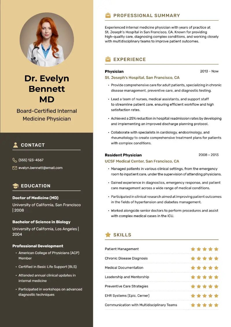 Doctor Resume Examples for Landing Your Next Medical Job