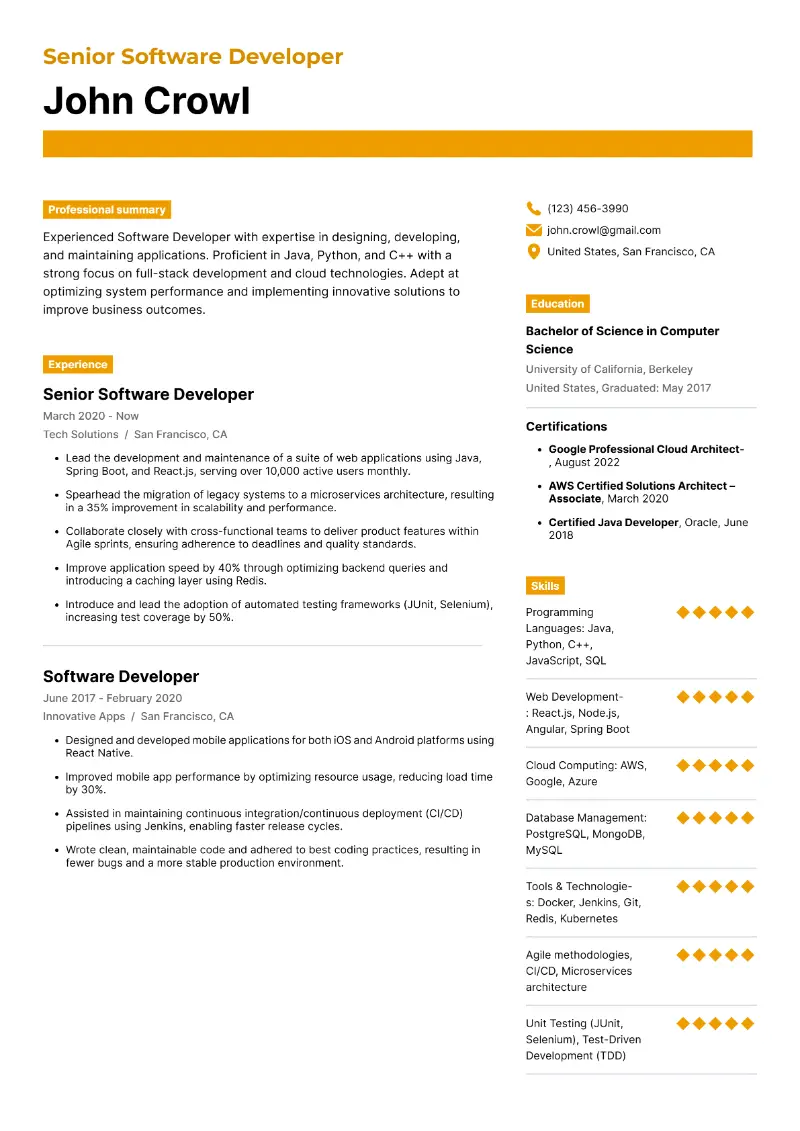 IT Resume Examples, Templates & Guide for 2025