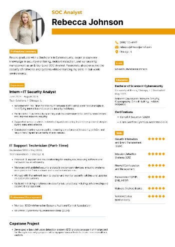 SOC Analyst Resume