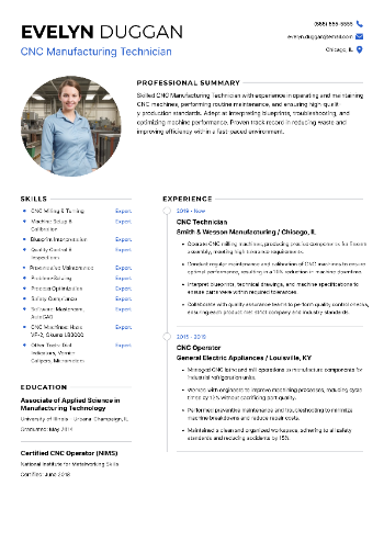 CNC Manufacturing Technician Resume CNC Manufacturing Technician Resume
