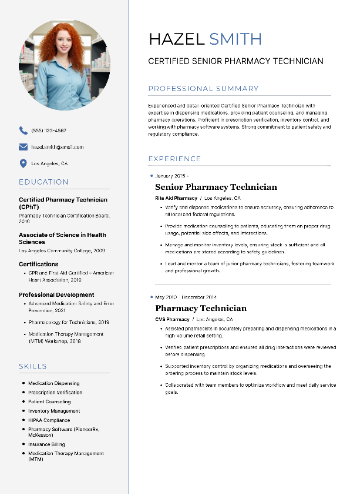 Certified Senior Pharmacy Technician Resume Certified Senior Pharmacy Technician Resume