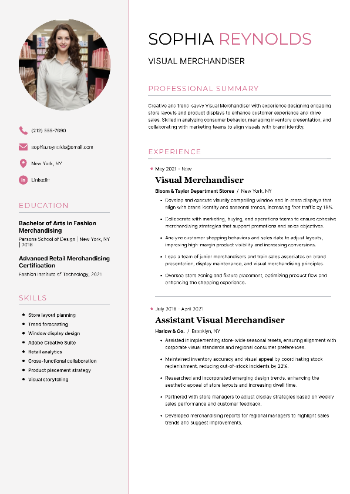 Visual Merchandiser Resume