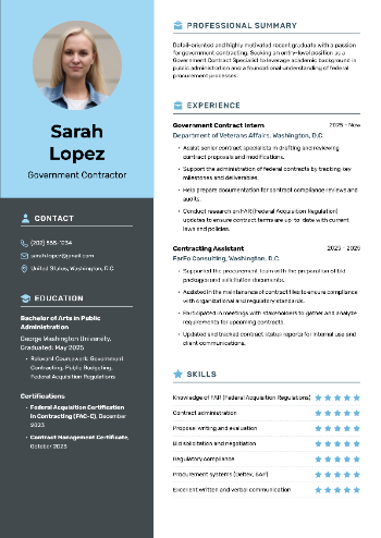 Government Contractor Resume