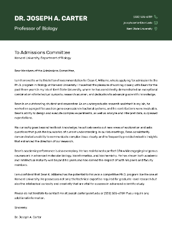 Professor of Biology Cover Letter Professor of Biology Cover Letter