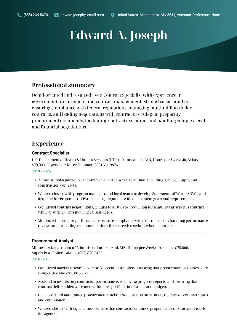 Federal Resume Format: How to Write and Tips for 2025