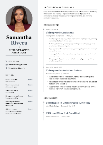 Chiropractic Assistant Resume Chiropractic Assistant Resume