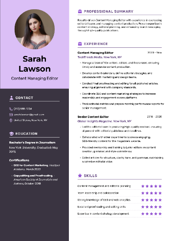Content Managing Editor Resume Content Managing Editor Resume