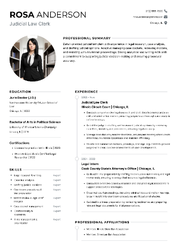 Judicial Law Clerk Resume Judicial Law Clerk Resume