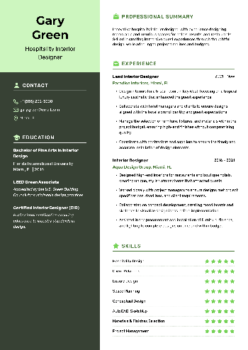 Hospitality Interior Designer Resume Hospitality Interior Designer Resume