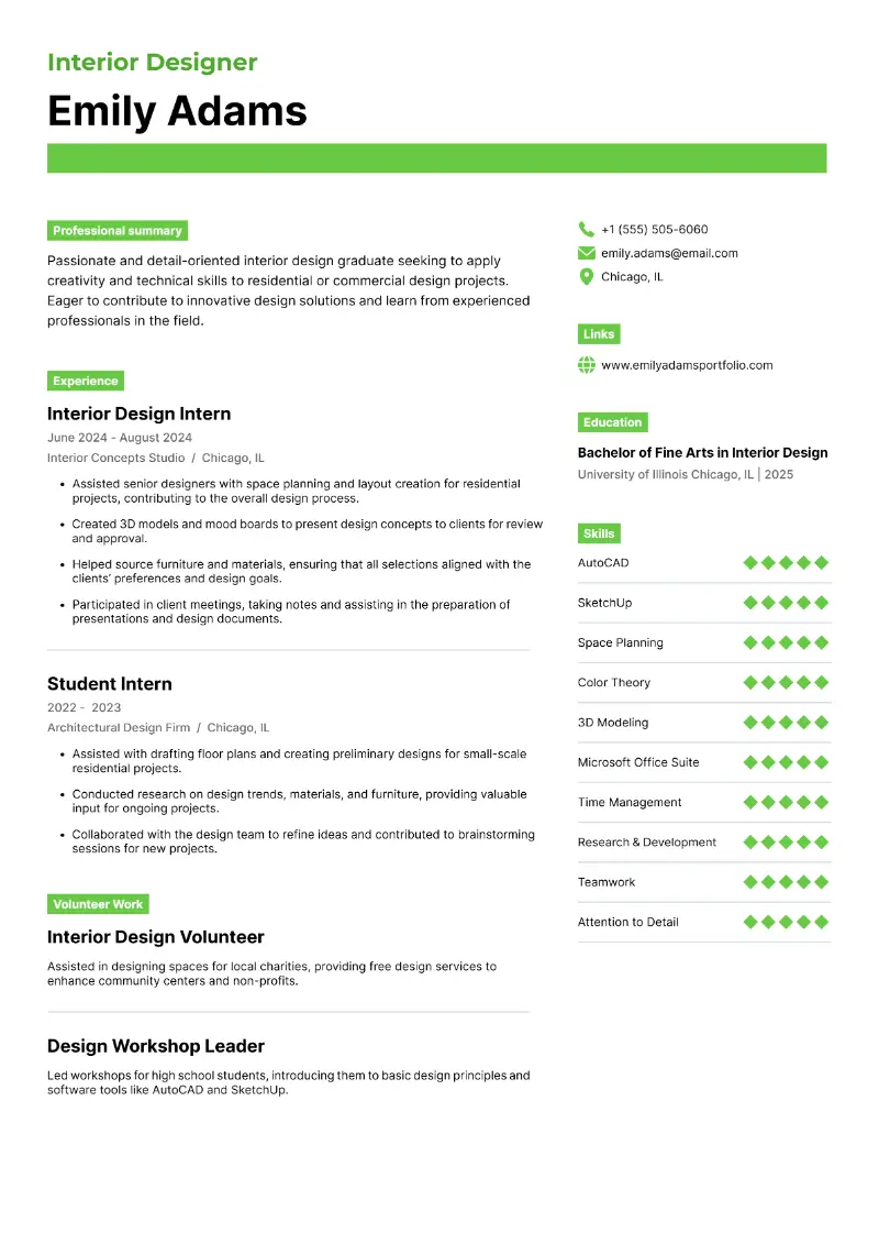Interior Designer Resume Interior Designer Resume