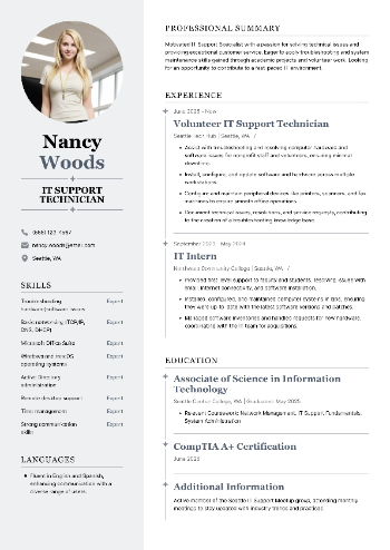 IT Support Technician Resume