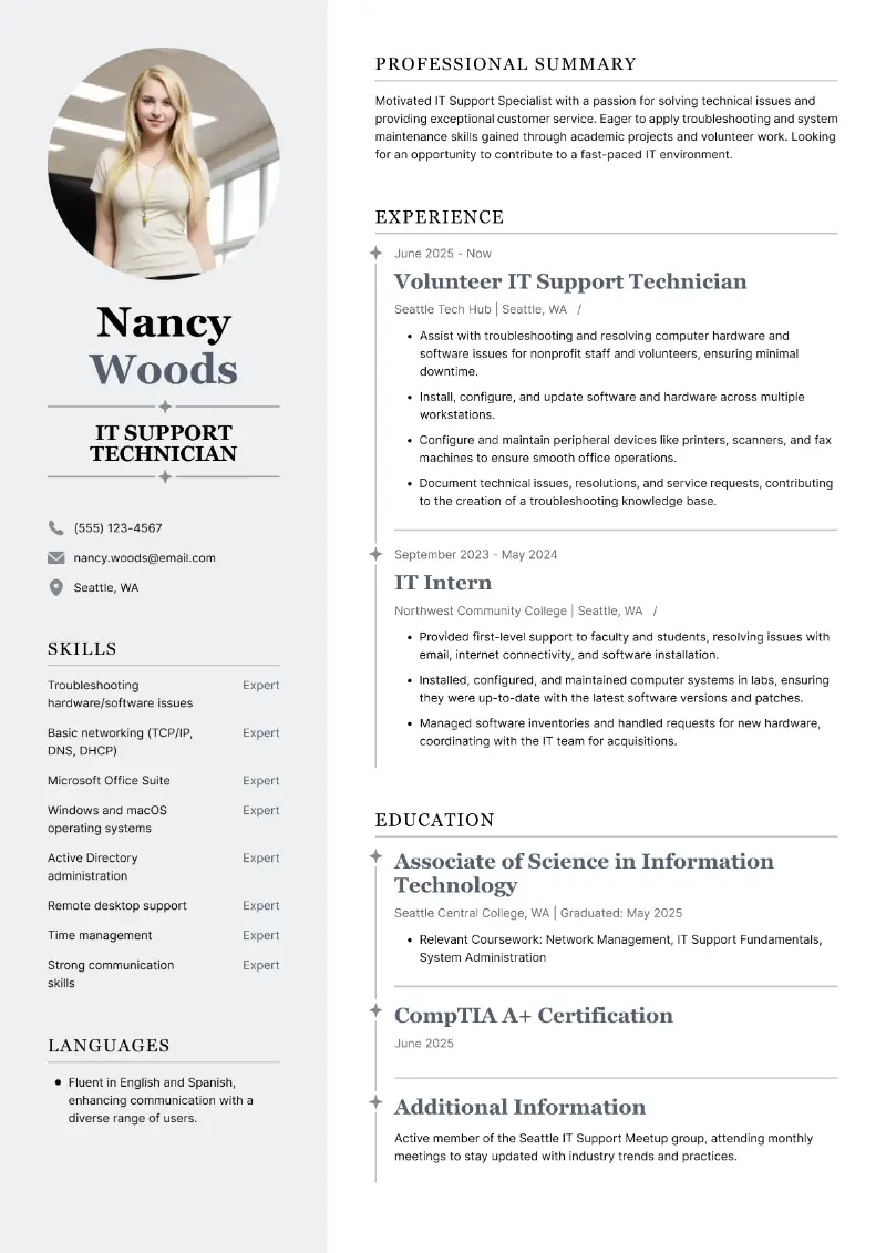 Entry-Level IT Resume Examples + Step-by-Step Guide