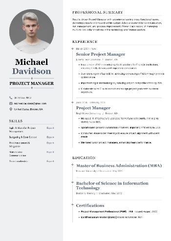 Project Manager Resume