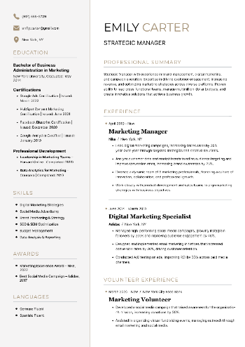 Strategic Manager Resume Strategic Manager Resume